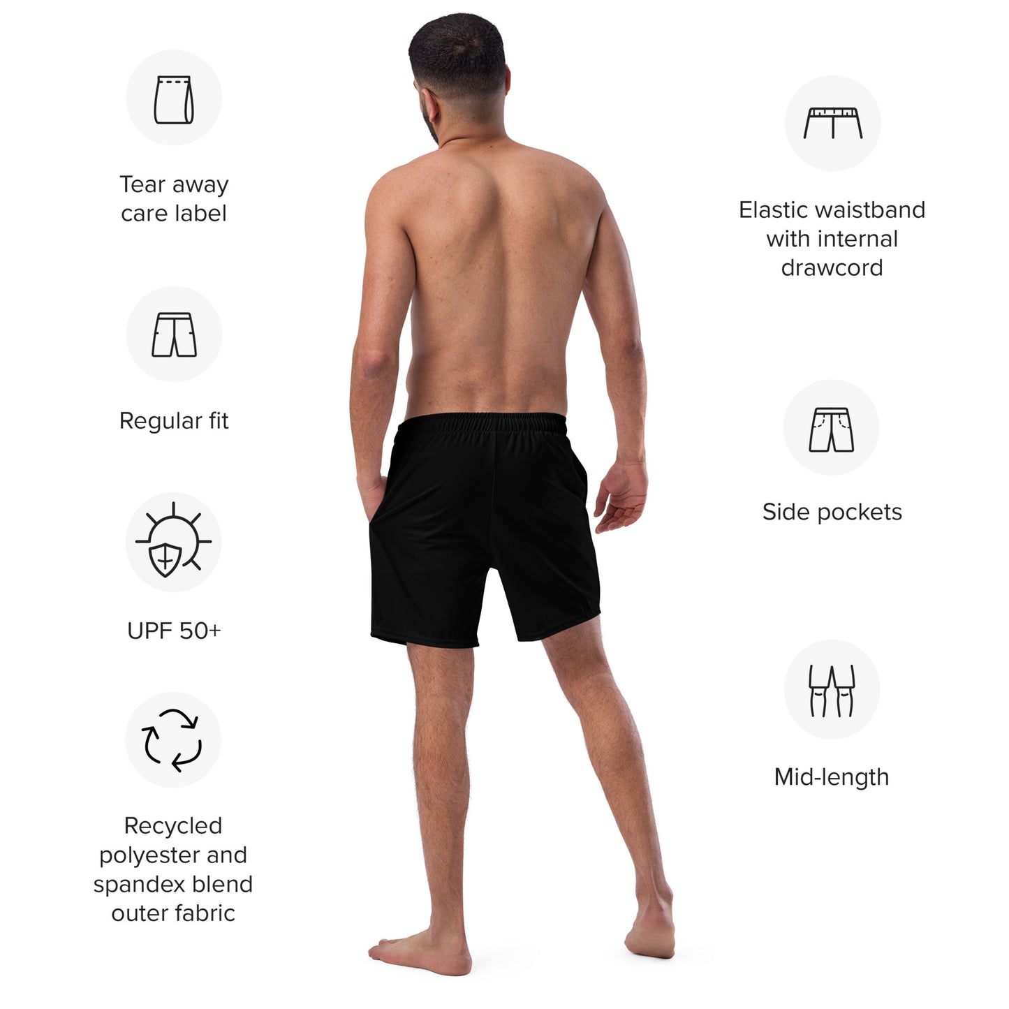 Men's swim trunks, Dark