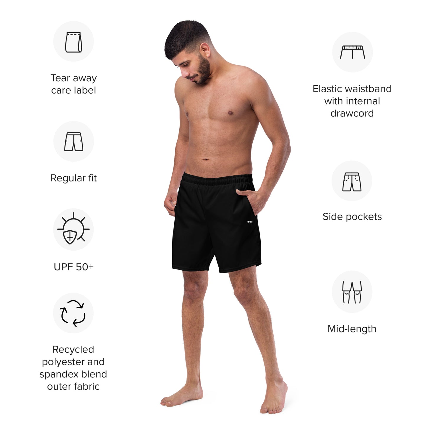 Men's swim trunks, Dark